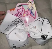 Jojo Hair Bow Halloween White Spider Web