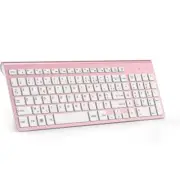 Wireless Keyboard Portable Silent Ultra-Thin Ergonomic PC Laptop TV Parts 2.4Ghz