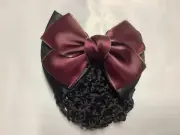 Ecotak Bow Hair Clip with hair net/snood - blues & pale pink Ecotak