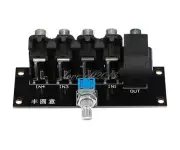 1PCS Audio Signal Switch Input RCA 4 Ways Audio source Signal Relay Switching