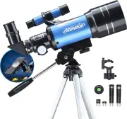 70Mm Reflector Astronomical Telescope 150X with Phone Adapter for Moon Watching