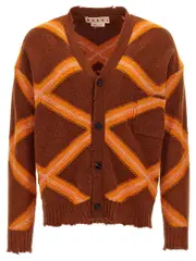 [Marni] Marni-Broken Macro Argyle Maglioni Multicolor-Uomo 48IT Multicolor