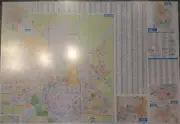 Saskatoon Regina Saskatchewan Laminated Wall Map (G)