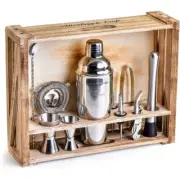 Mixology & Craft Bartender Kit with Wood Stand