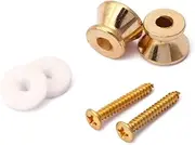 GOOHOCHY Guitar Strap Lock Set 2 Metal Strap Locks Button for Electric Acoustic Folk Guitar