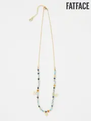 FatFace Blue Star Charm Beaded Necklace (AD5275) | $38