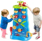 Kids Waterfall Wall Water Table Sand Pit Play Ground Activity Centre Playset Toy