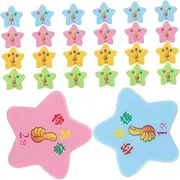 CHICAMPERA 40pcs Star Shape Plastic Reward Tokens for Engaging Classroom Incentives for Behavior Management Friendly Design with Different Values for Achievement Recognition