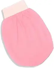 Dashpro Exfoliating Gloves | Scrub Glove Shower | Body Facial Tan Massage Mitts | Exfoliating gloves for dead skin Remover | Back Scrubber | Skin Exfoliating Gloves | Pack of 1 Pink (Color May Vary)