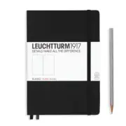 Leuchttrum - Notebook Medium (A5) Hardcover, 249 Numbered Pages, Plain, Black