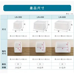 《用心生活館》台灣製造 Line300直取式整理箱(白) 尺寸433x300x320mm 收納箱 置物箱