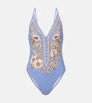 [Zimmermann] Zimmermann Ottie floral swimsuit AU 8 blue