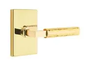 Emtek Select Dummy, Rectangular Rosette, L-Square Stem, Hammered Handle US3NL