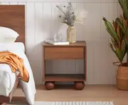 Orbie Bedside Table - Walnut