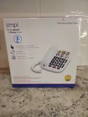 SMPL Photo Phone – Big Button Corded Phone with One-Touch Dialing & Photo Memory