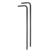 2pcs Ball End Hex Key Wrench 3/32" L-Shape Long Arm Hexagon SAE Wrenches Black
