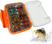 Fly Fishing Trout,Saltwater Bait | Fly Lures Tackle Bait Kit Trout Bass Assortment with Box for Dry Wet Fishing Gear