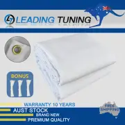 Heavy Duty White Canvas Tarp Tarpaulin Sun Blocked Waterproof Dustproof 3.7x6.1M