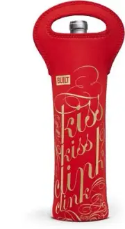Built 1B-CHD NY Neoprene Wine Water Bottle Tote Carrier Cherry Red