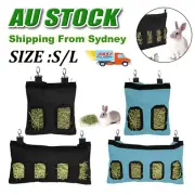 Rabbit Hay Bag Guinea Pig Pet Hanging Pouch Feeder Holder Eating Feeding S/L