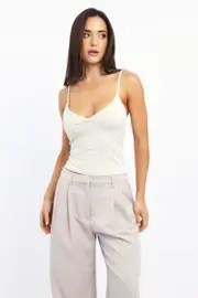 White Supersoft Cami Top Cross Over - Size 12M, Women's Singlet