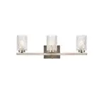 Living District Cassie 3 Light Vanity, Satin Nickel/Clear - LD7027W24SN