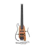 Donner HUSH-X Electric Guitar for Travel and Silent Practice - Natural