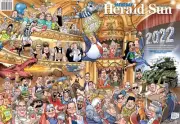 Mark knight 2022 global events cartoon poster,Geelong cats, pele, World Cup etc