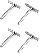 TOCHUN 4Pcs 4 Inch Floating Shelves Brackets, 100mm Heavy Duty Hidden Shelf Brackets for Wall Mounted Decoration Cabinet Furniture Shelf Support