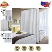 Modern Greyish White Blackout Curtain Panel - Extra Wide 120" x 108" for Privacy