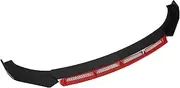 3pcs Universal Front Bumper Lip Body Kit Spoiler Wing Car Modification, ABS Material Upgrade for Racing (Red)