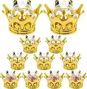 Cisolen 12 Pieces Candy Box Crown Plastic Candy Box Crown Shape Treat Box mini Muffin Bell Candy Bottles for Guest Gift Box Wedding Table Decoration Birthday Party