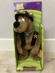 Smiling Sheriff Talkin Scooby Doo Plush - Vintage New 1998