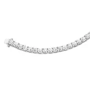 Silver 20cm Cz Claw Set Tennis Bracelet in Clear