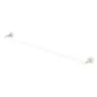Fienza Kaya Towel Rail Single Bathroom Holder Square Plate Matte White 82801MW