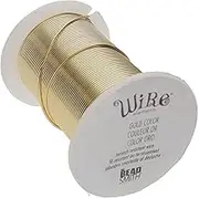 The Beadsmith Wire Elements 20-Gauge Lacquered Tarnish-Resistant Copper Wire for Jewelry Making, 15 Yard, 13.72 Meter Spool (Gold)