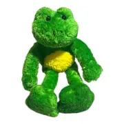 Green Frog Yellow Belly 15” Vintage Soft Stuffed Plush Animal Doll