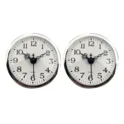 80mm Quartzs Clock Insert with Arabic Numerals White Dials Face for Home Decors