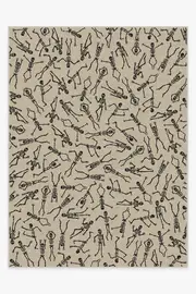 275' x 365' | Machine Washable Runner Rug | Kid & Pet Friendly | Indoor Rug | Bone Dance White Rug | Ruggable