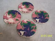 Opalhouse Round Ceramic Drink Coasters Pink, Blue, White, Green New No Box