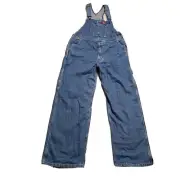 Dickies Men's Size 34x30 Bib Overall Stone Washed Blue
