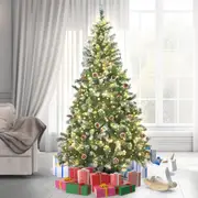 Christabelle LED Christmas Tree 2.7m Pre Lit with Pine Cones Xmas Decoration