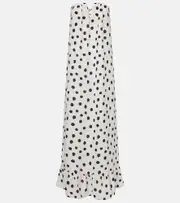 [Adriana Degreas] Adriana Degreas Polka-dot bustier dress AU 10 white