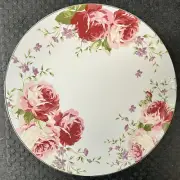 Grace’s Teaware Pink Floral Rose Edge Dinner Plates Set Of 4