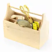 TinyCraft Mini Tool Set - 1.75" Miniature Toolbox with Tools - Perfect for Craft