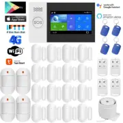V11 WiFi+4G/3G/GSM Tuya Wireless Home Security Alarm System+Alexa+Google Home