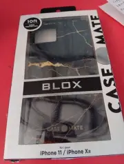 Case-Mate BLOX Rectangular Case for iPhone 12/iPhone 12 Pro - Black Gold Marble