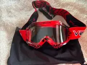 Vemar Goggles, Red, New With Tag , Padded, Adjustable Strap, Ski, Snowboarding