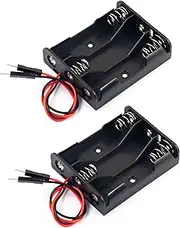 risingsaplings 2pcs 3X 1.5V 3 AA Battery Holder with Male Pins 4.5V 3AA Battery Holder with Wire Leads Easy for Breadboard