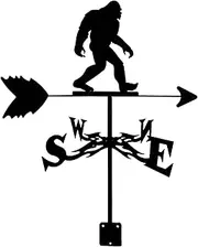 Stainless Steel Weathervane Animal Metal Weathervane Outdoor Metal Bracket Weather Vane Wind Direction Indicator Kit,Bigfoot